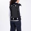black backpack in leather