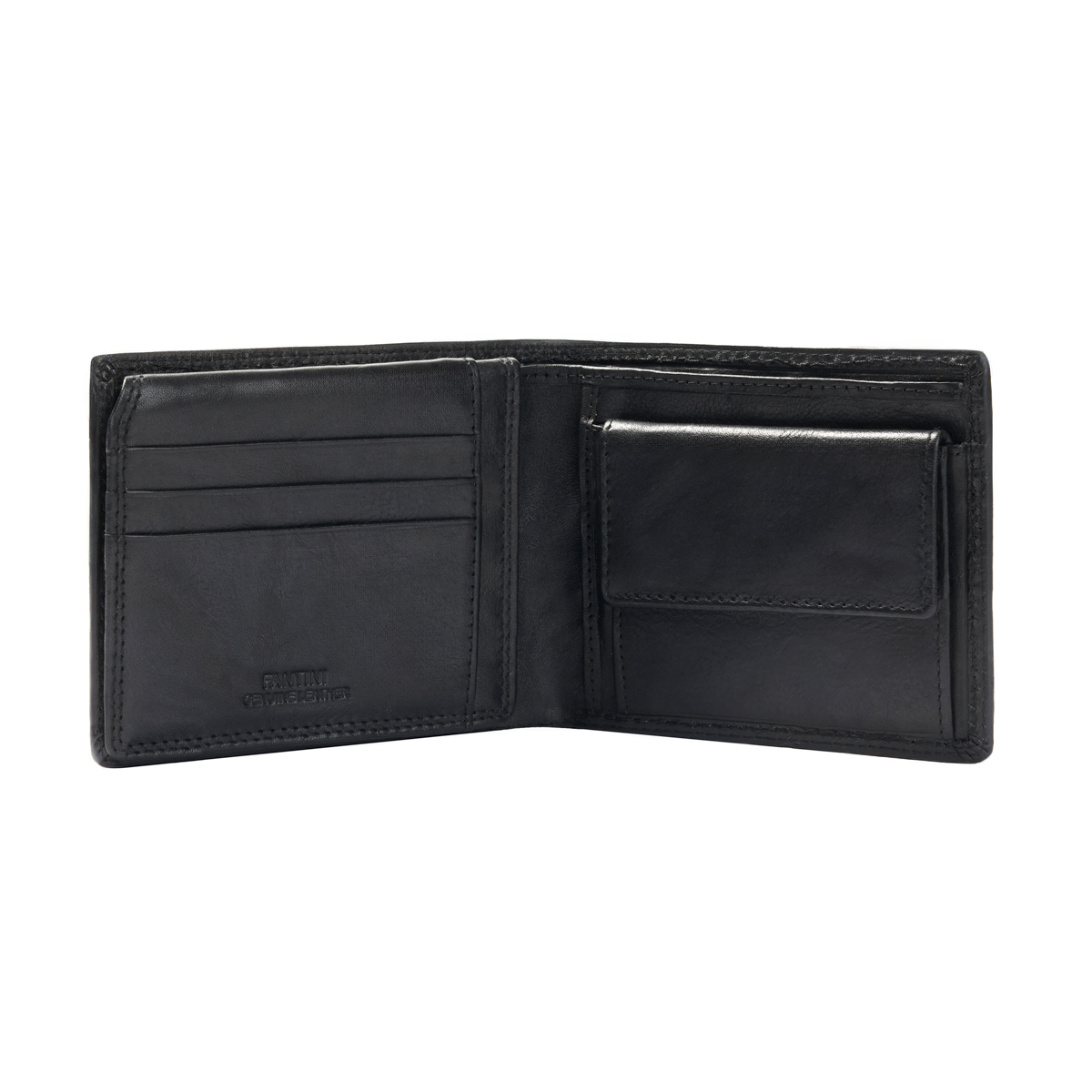 Mens wallet equipped with a coin section