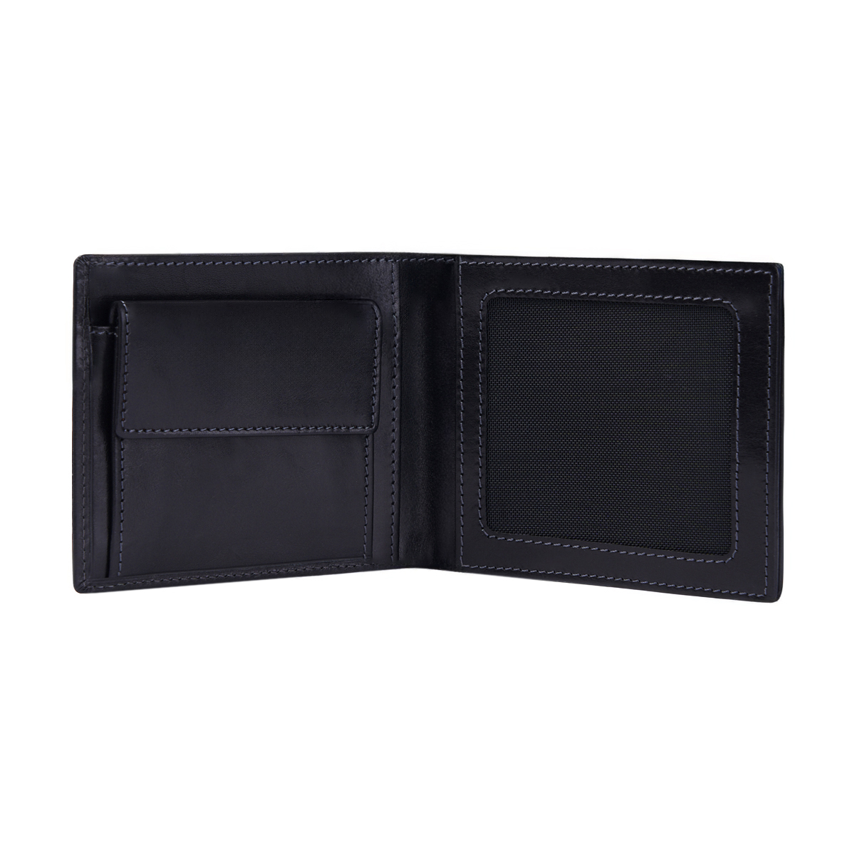 Leather wallet that includes a check holder feature